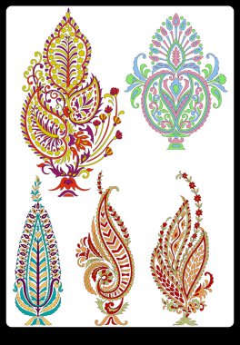 Tekstil motifi Sanat çalışması ile desenli ve çiçek