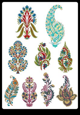 Tekstil motifi Sanat çalışması ile desenli ve çiçek