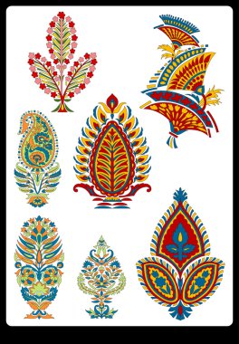 Tekstil motifi Sanat çalışması ile desenli ve çiçek