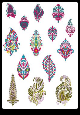 Tekstil motifi Sanat çalışması ile desenli ve çiçek