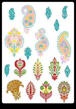 Tekstil motifi Sanat çalışması ile desenli ve çiçek