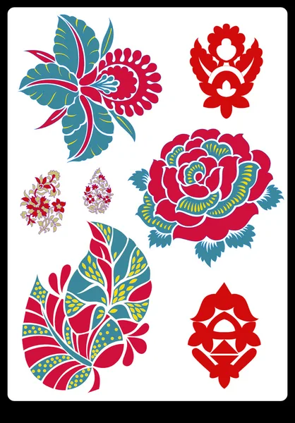 Tekstil motifi Sanat çalışması ile desenli ve çiçek