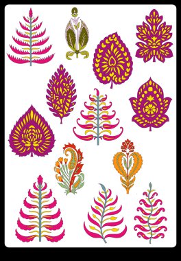 Tekstil motifi Sanat çalışması ile desenli ve çiçek