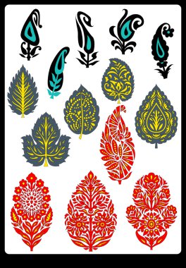 Tekstil motifi Sanat çalışması ile desenli ve çiçek