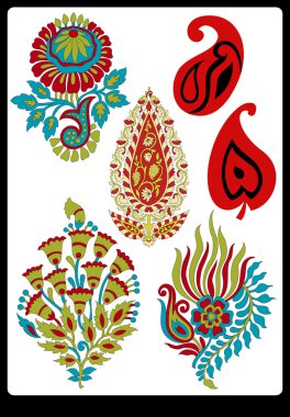 Tekstil motifi Sanat çalışması ile desenli ve çiçek