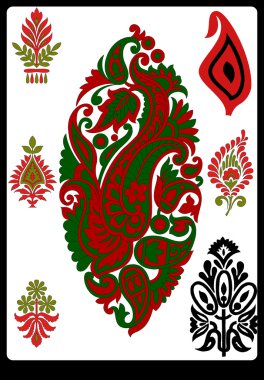 Tekstil motifi Sanat çalışması ile desenli ve çiçek