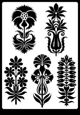 Tekstil motifi Sanat çalışması ile desenli ve çiçek