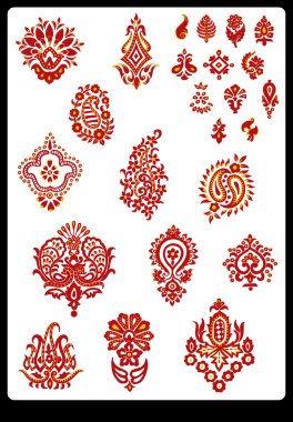 Tekstil motifi Sanat çalışması ile desenli ve çiçek