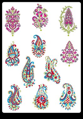 Tekstil motifi Sanat çalışması ile desenli ve çiçek