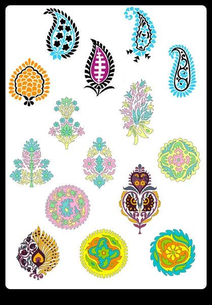 Tekstil motifi Sanat çalışması ile desenli ve çiçek