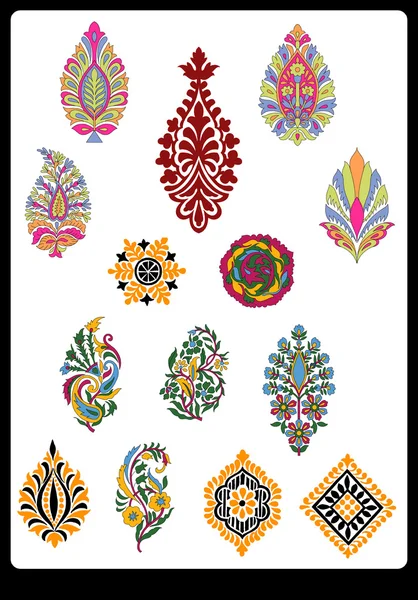 Tekstil motifi Sanat çalışması ile desenli ve çiçek — Stok fotoğraf