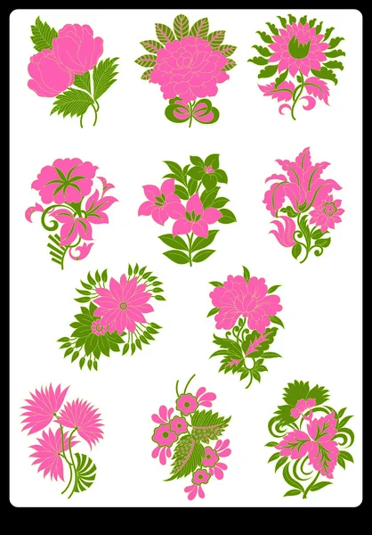 Tekstil motifi Sanat çalışması ile desenli ve çiçek