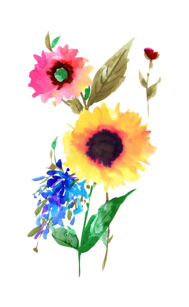 Aquarellblume — Stockfoto