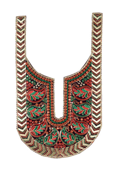 COLORFUL EMBROIDERY NECK LINE