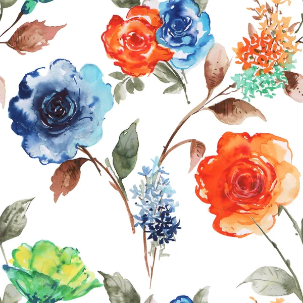 Seamless pattern Watercolor illustration