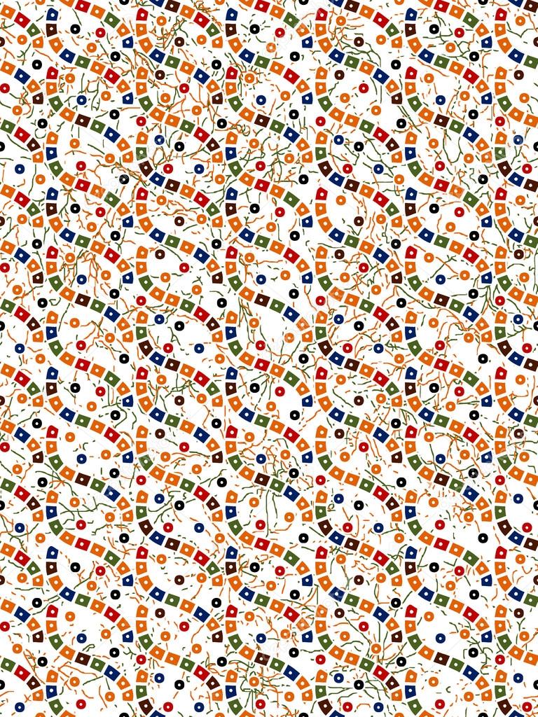 Abstract Seamless Pattern with small motifts