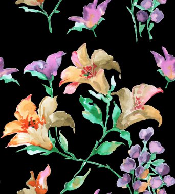 Suluboya kusursuz desen