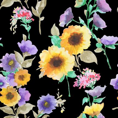 Suluboya kusursuz desen