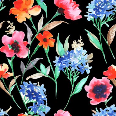 Suluboya kusursuz desen