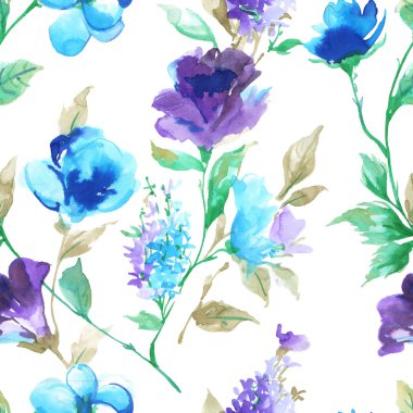 Suluboya kusursuz desen