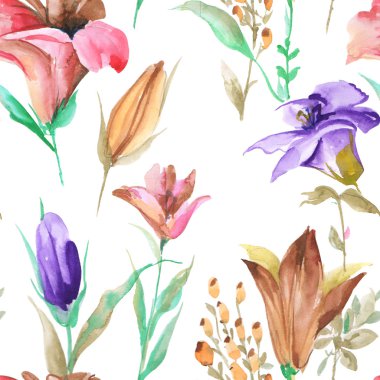 Suluboya kusursuz desen