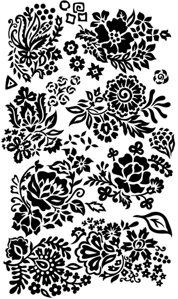 One color seamless traditional pattern — Stock Vector