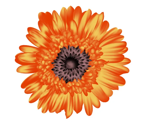 Single flower of artificial color artwrok — Stock Vector