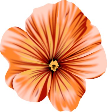 Yapay renk artwrok tek çiçek