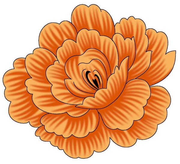 Single flower of artificial color artwrok — Stock Vector