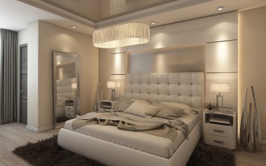 Otel odasında yatak odası