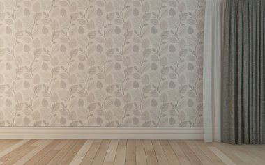 Dacorative duvar kağıtları 5 ile boş oda