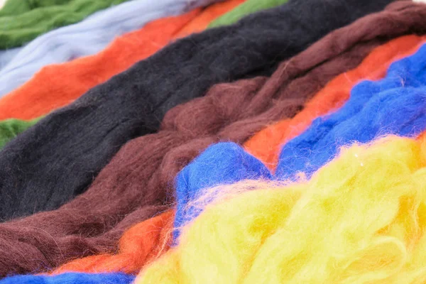 Wolle Verschiedenen Farben Und Texturen Hintergrund Aus Wollfilz Form Von — Stockfoto