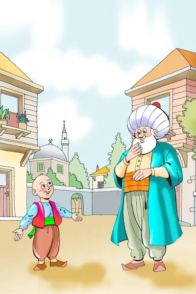 Nasreddin Hodja, turk Masalli — Stockfoto