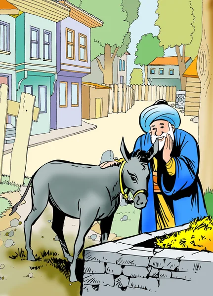 Nasreddin Hodja, turk Masalli — Stockfoto