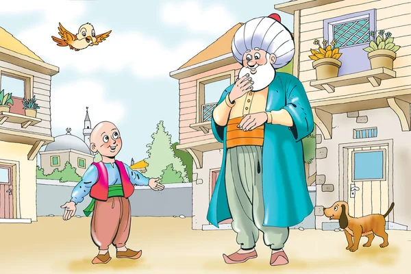 Nasreddin Hodja, turk Masalli — Stock Photo, Image