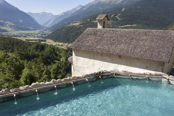 Starożytnych rzymskich łaźni w Bormio, Valtellina, Włochy — Zdjęcie stockowe