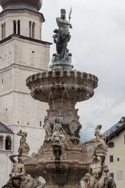 Neptün Çeşmesi, Trento, İtalya — Stok fotoğraf