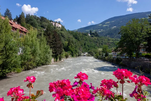 Pont Sur Isarco Les Ponts Bressanone Comme Plupart Centre Historique — Photo