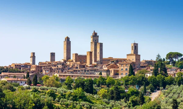 San Gimignano Ortaçağ Kasabası Toskana Talya — Stok fotoğraf