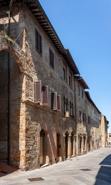 View Ciudad Medieval San Gimignano Toscana Italia — Foto de Stock