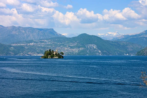 Isola Loreto Situata Nel Lago Iseo Nord Montisola Proprietà Privata — Foto Stock