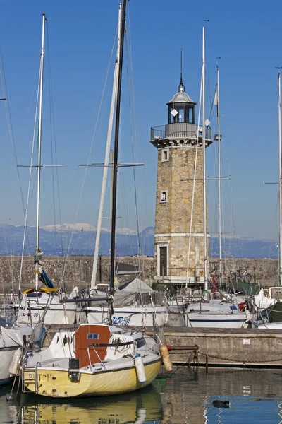 Harbor fyren av Desenzano — Stockfoto