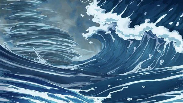 Furious Wave Stylish Crashing — Stock Photo, Image
