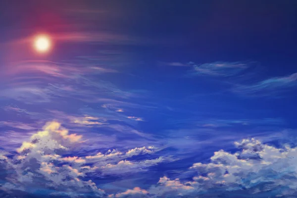 Calma Bella Anime Cielo Elegante — Foto Stock