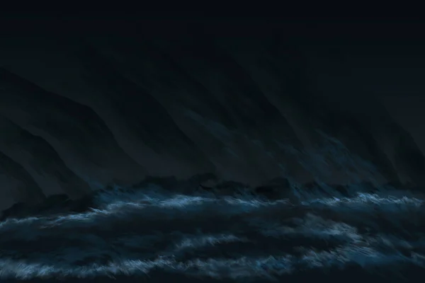 Темное Морское Небо Летящее Вверх — стоковое фото