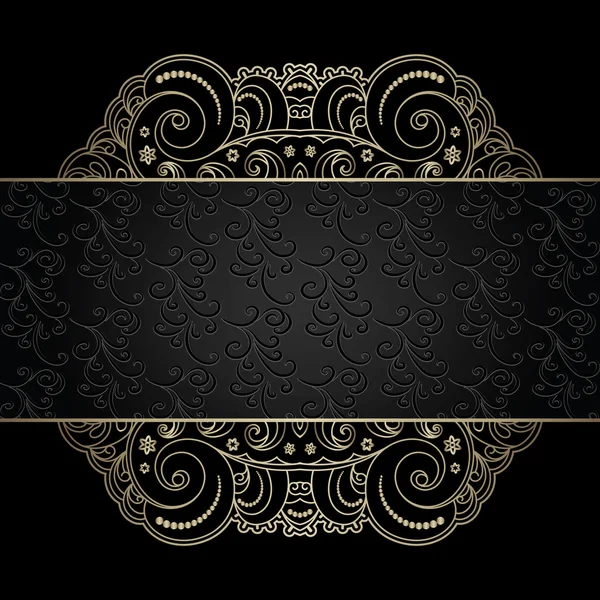 Vintage gold lace background — Stock Vector