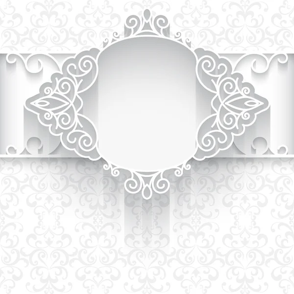 Livre blanc fond de dentelle — Image vectorielle