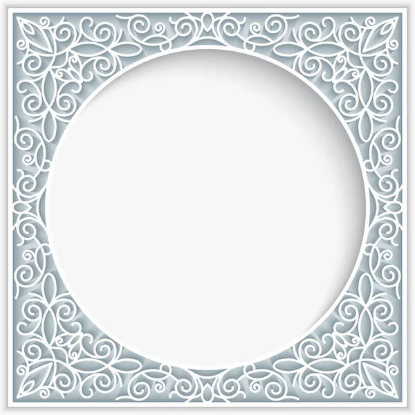 Ornamental paper frame — Stock Vector