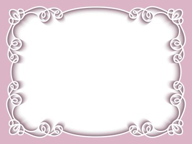 Dikdörtgen kağıt çerçeve, tebrik kartı şablonu