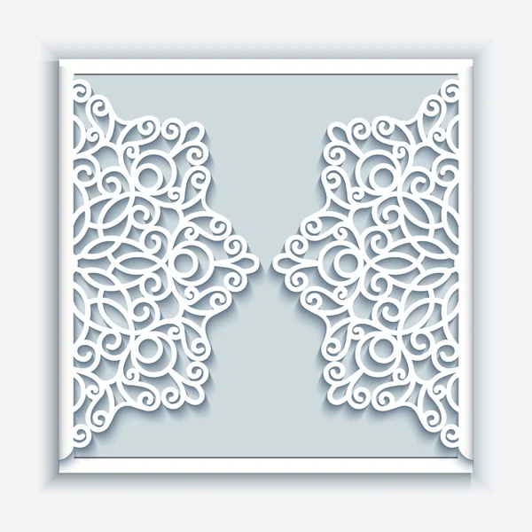 Greeting card with lace decoration — Stock Vector
